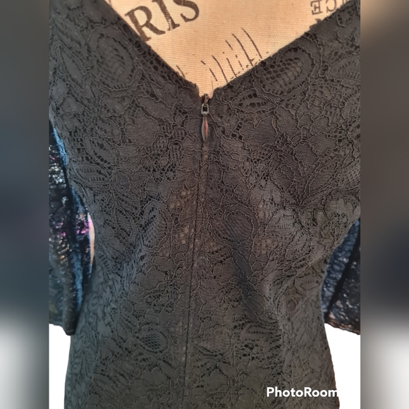 Banana Republic Long Sleeve Black Lace Dress - Picture 4 of 7